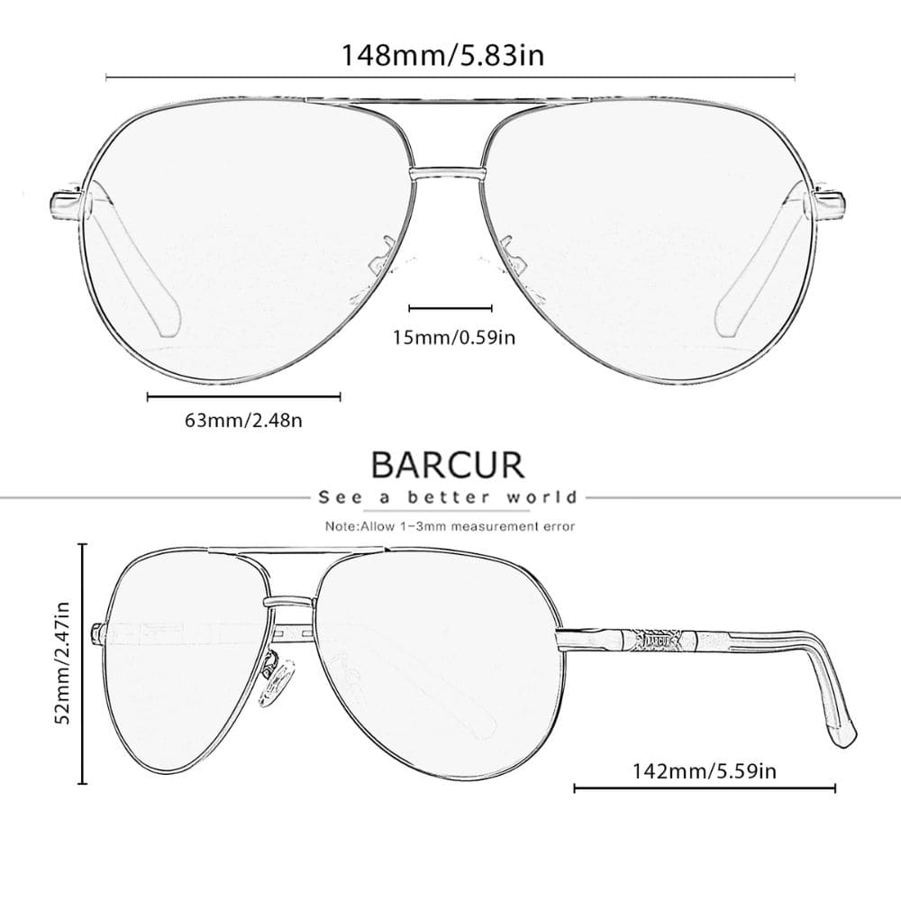 Polarized Aviator Sunglasses with Aluminum Construction · Signed by Ambreux