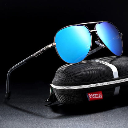Polarized Aviator Sunglasses with Aluminum Construction · Signed by Ambreux