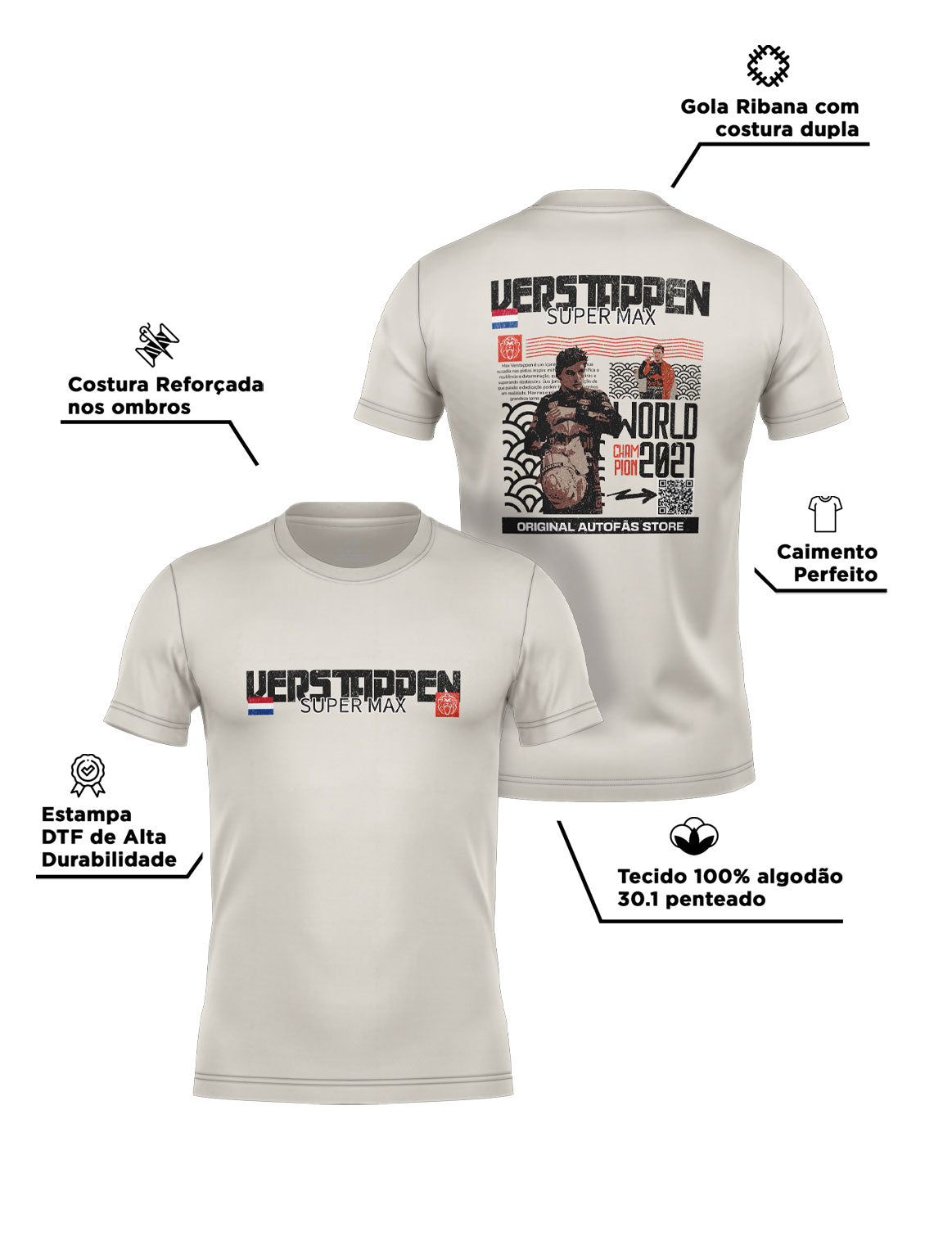 Camiseta Max Verstappen Edição Especial QR Code