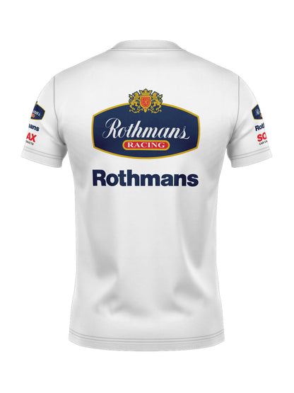 Camiseta Algodão Williams Retrô Rothmans Racing Branco