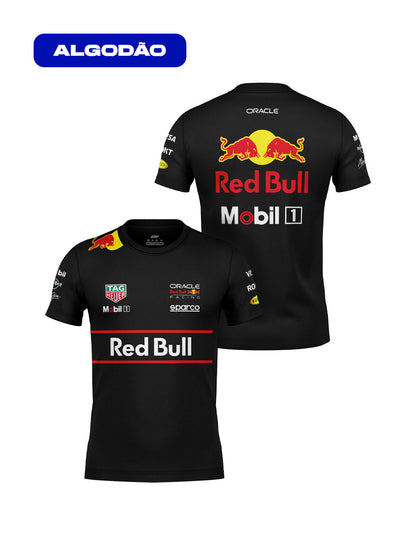 Camiseta Algodao Red Bull Equipe Preto 2025