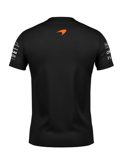 Camiseta Algodão Mclaren Equipe Preto 2025