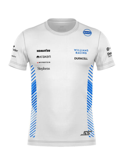 Camiseta Algodão Williams Carlos Sainz Branco 2025