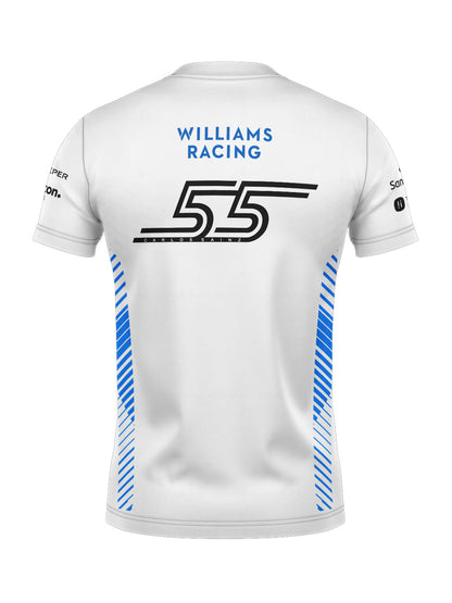 Camiseta Algodão Williams Carlos Sainz Branco 2025