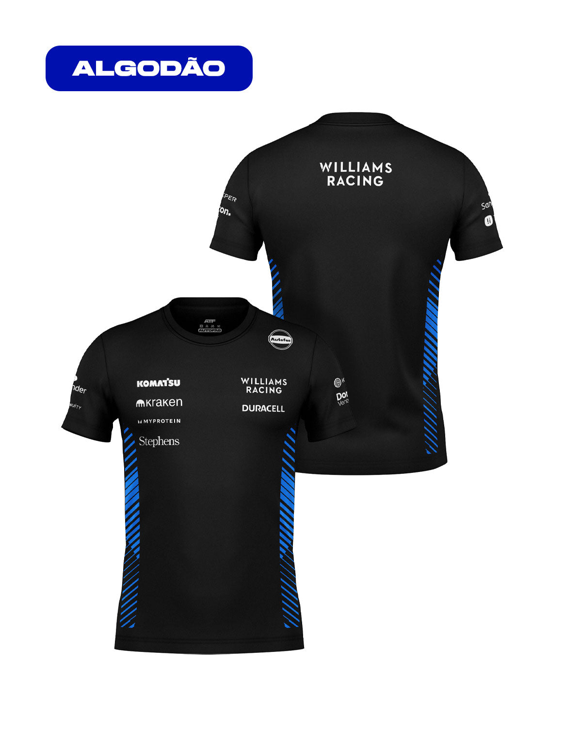 Camiseta Algodão Williams Equipe Preto 2025