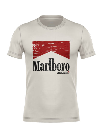 Camiseta Algodão Mclaren Marlboro Vintage anos 90 Off White