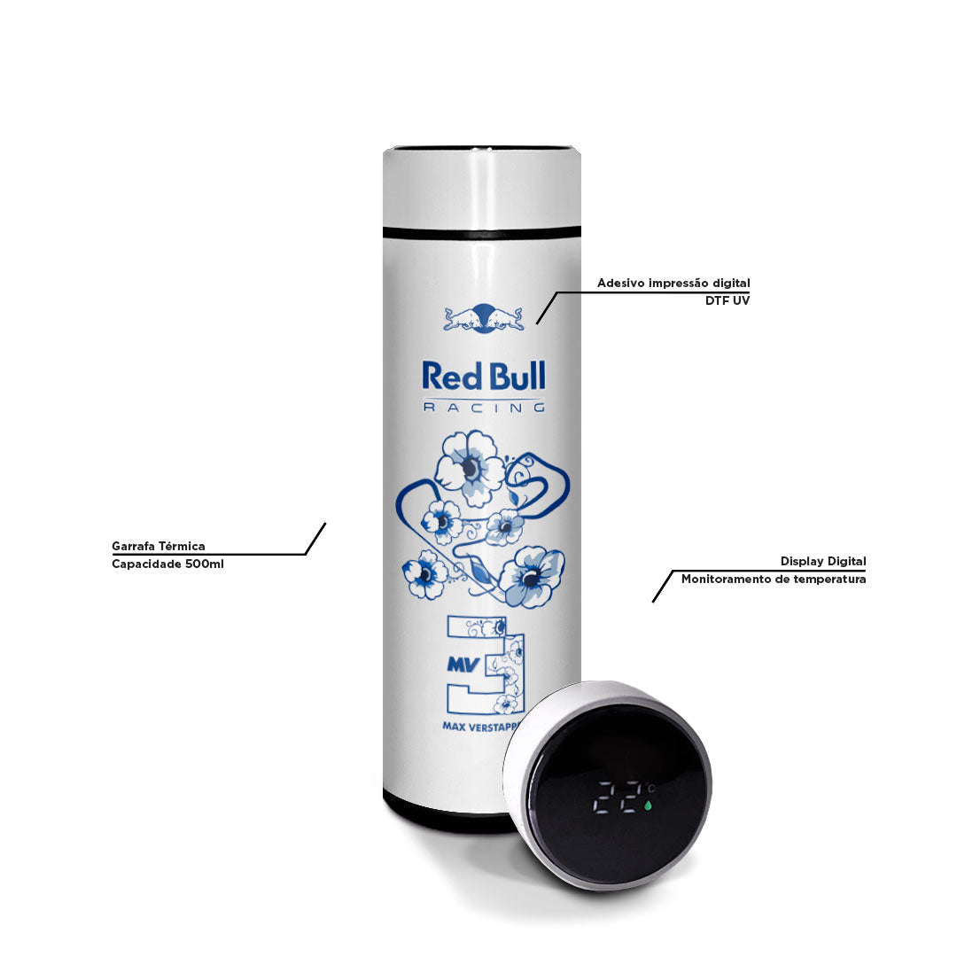 Garrafa Térmica Red Bull Max Verstappen Branca