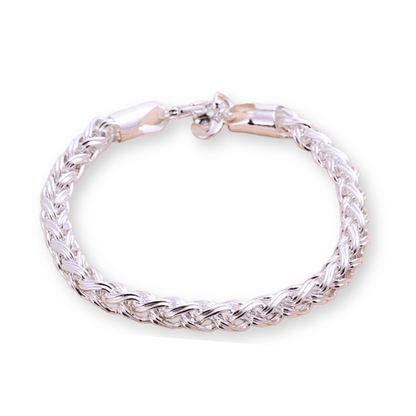 Modernes England-Armband aus 925er Silber mit 6 mm Zirkonia