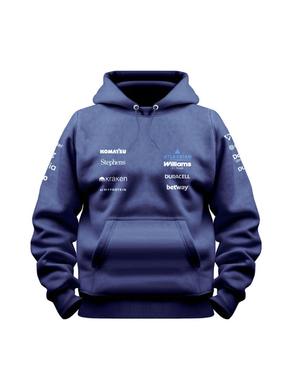 Moletom Canguru Williams F1 2026 Azul Marinho