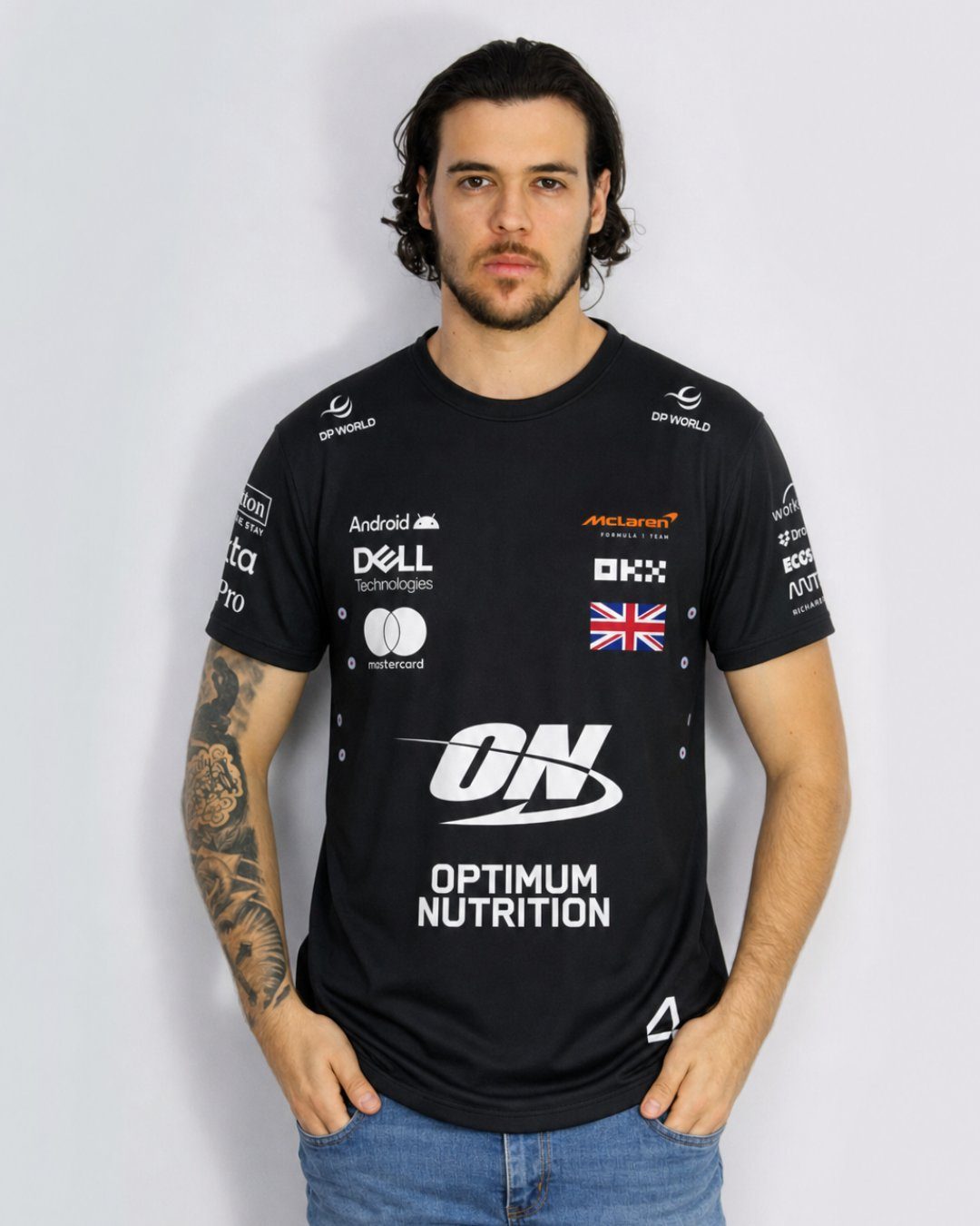 Camiseta Algodão Mclaren Lando Norris Preto 2025
