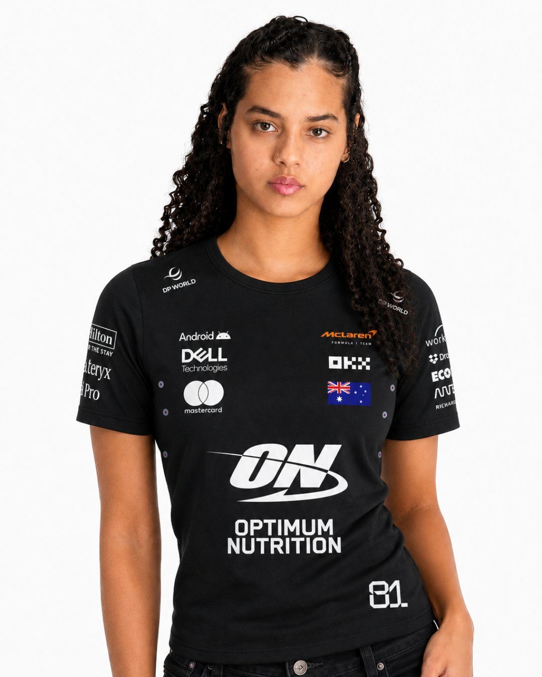 Camiseta Algodão Mclaren Oscar Piastri Preto 2025