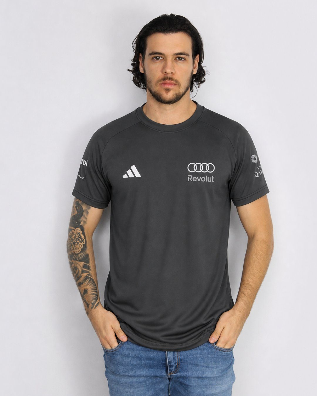 Camiseta Audi Bortoleto 2026 Algodão Cinza