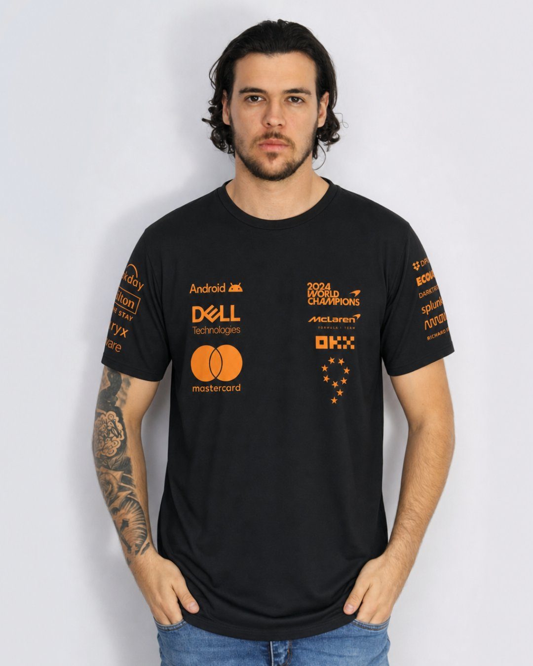 Camiseta Mclaren Edição Campeão Mundial 2024 100% Algodão