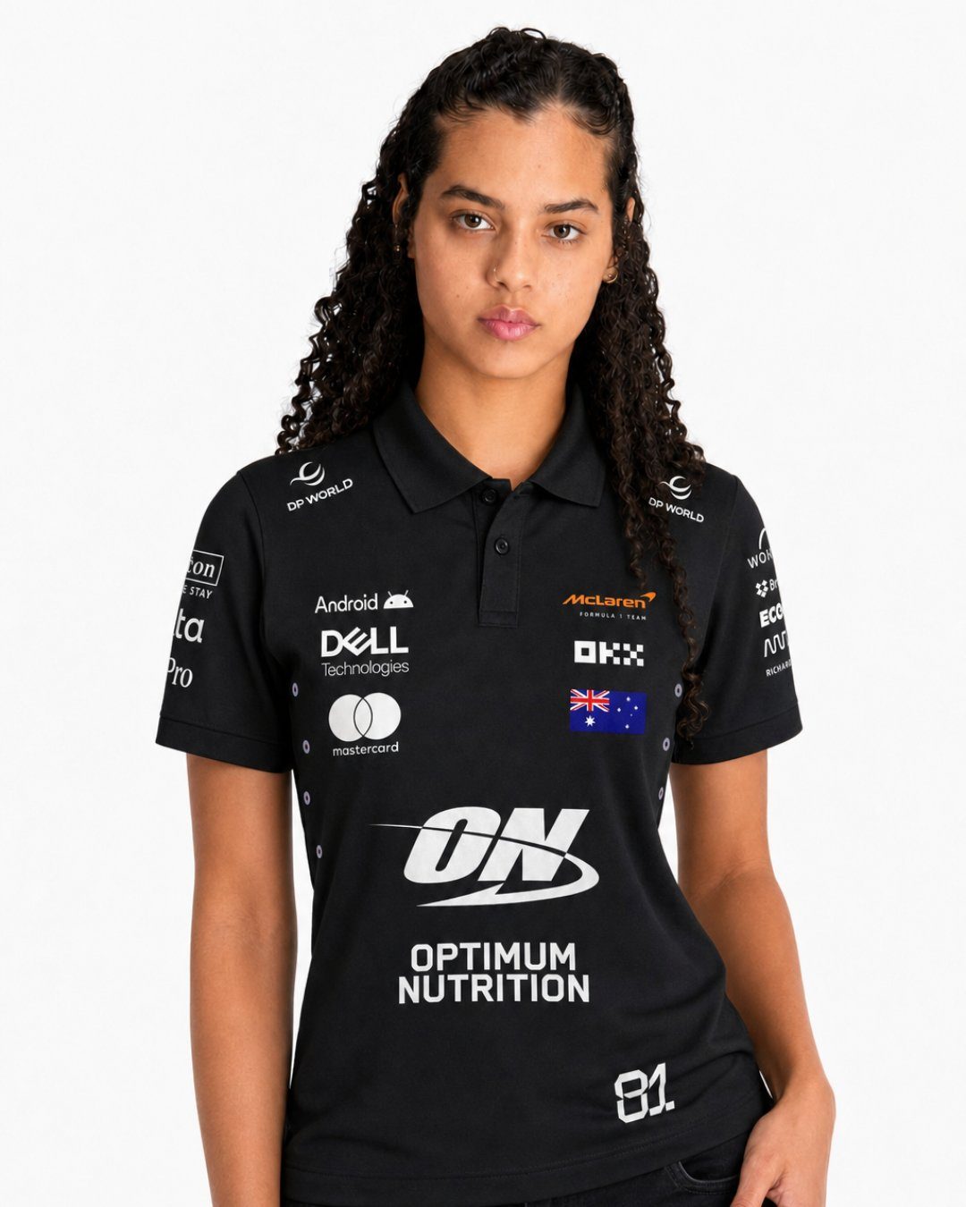 Camiseta Polo Mclaren Oscar Piastri Preto 2025