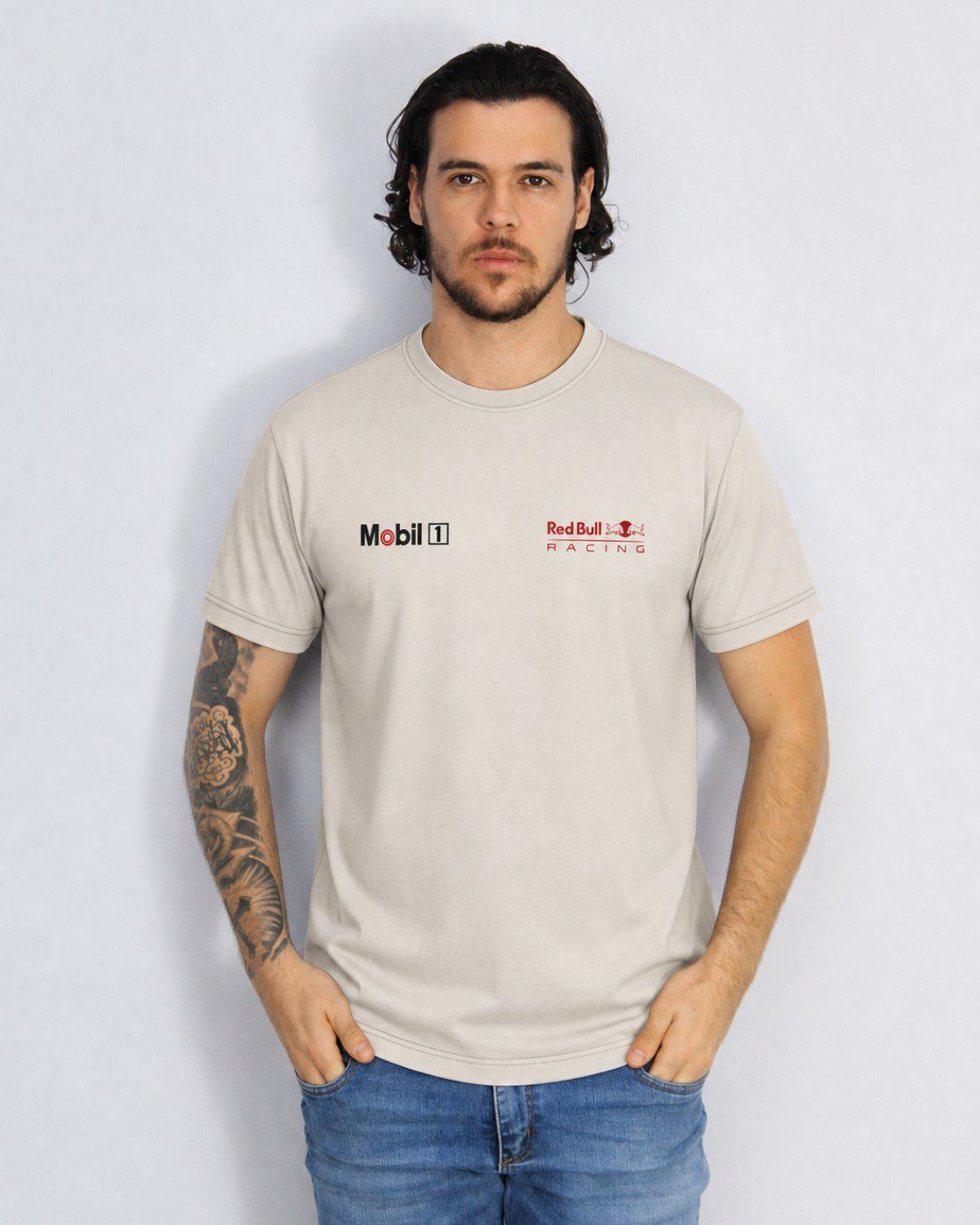 Camiseta Red Bull Turquia 2021 Off White Algodão