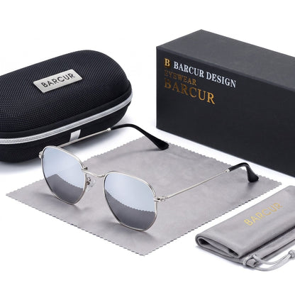Retro Hexagonal Sunglasses with Aluminum Frame · Signed by Ambreux