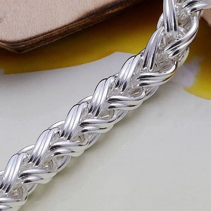 Modernes England-Armband aus 925er Silber mit 6 mm Zirkonia