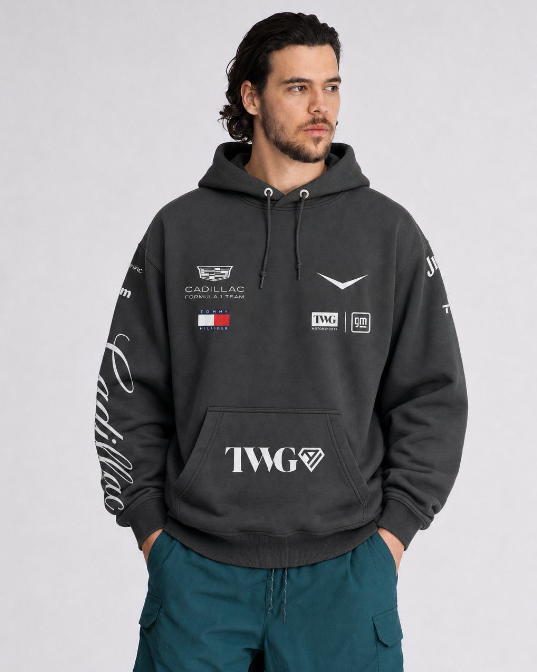 Moletom Canguru Cadillac F1 Equipe Preto