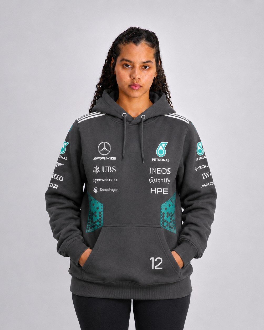 Moletom Canguru Kimi Antonelli Mercedes AMG 2026 Preto