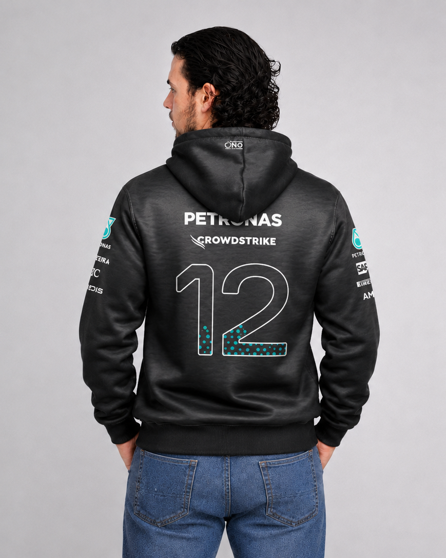 Moletom Canguru Kimi Antonelli Mercedes AMG 2026 Preto