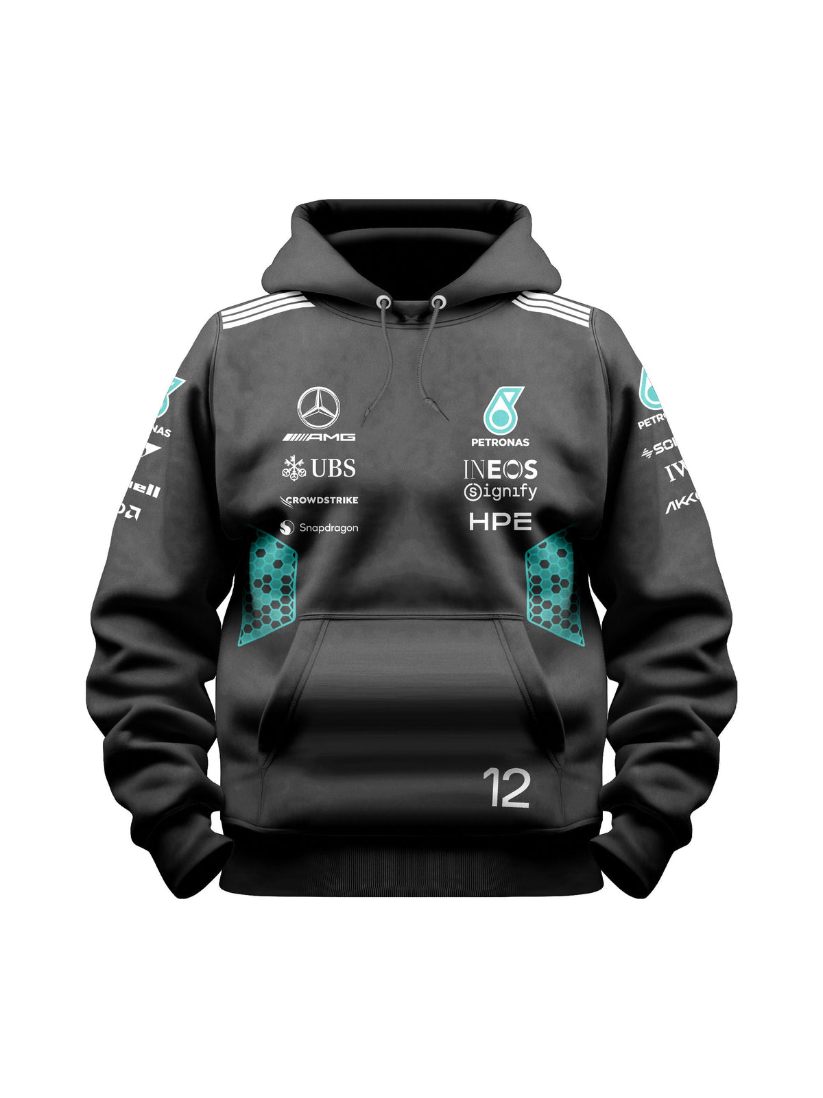 Moletom Canguru Kimi Antonelli Mercedes AMG 2026 Preto